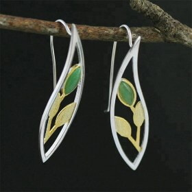 Wholesale-Leaves-925-Silver-Drop-indian-earring (1)